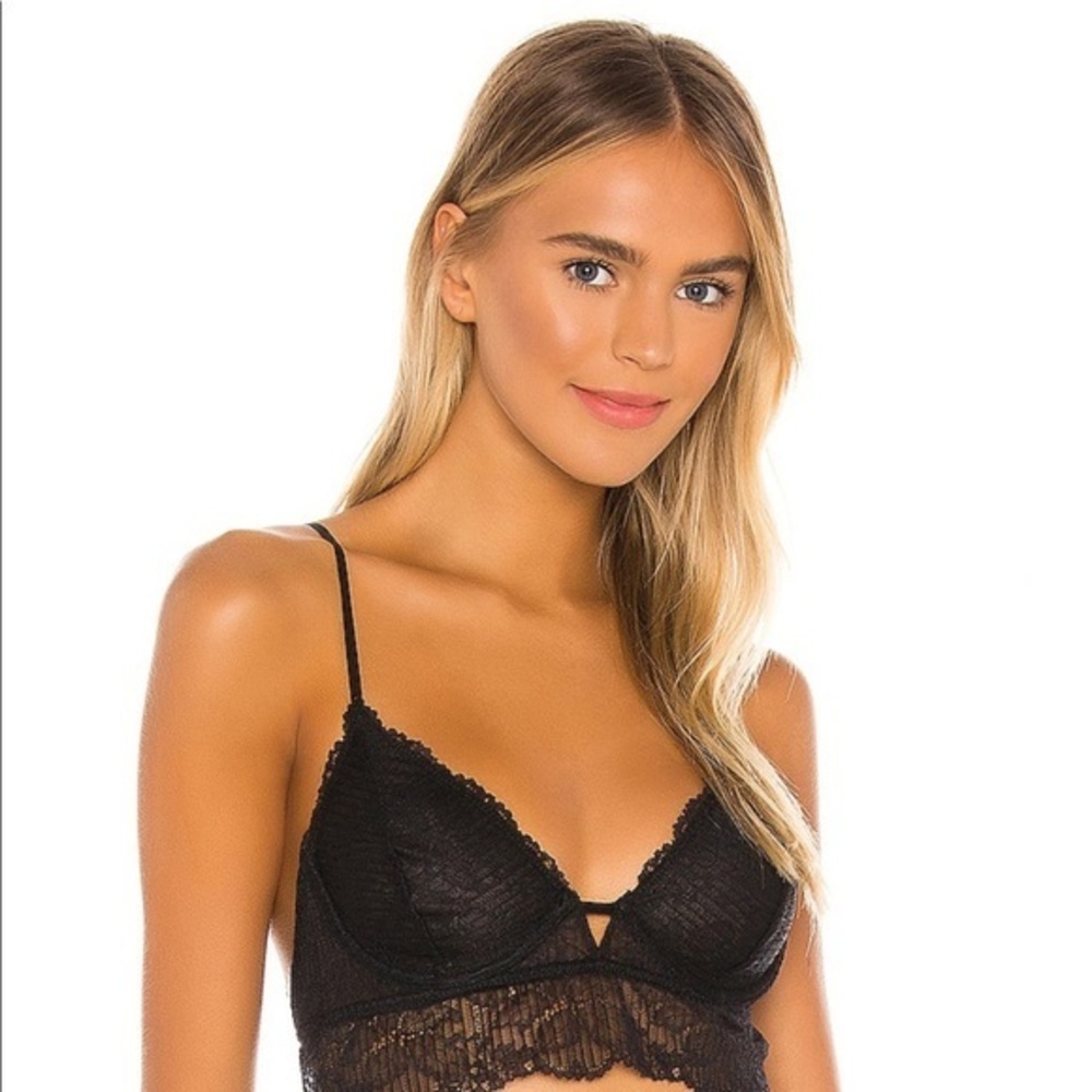 Free People Bra Black Lace Size XS New